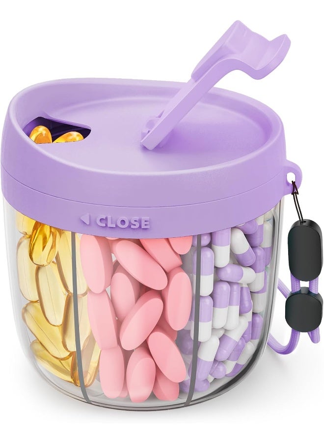 AMOOS Cute Pill Dispenser With 7 Large Compartments - Image 1